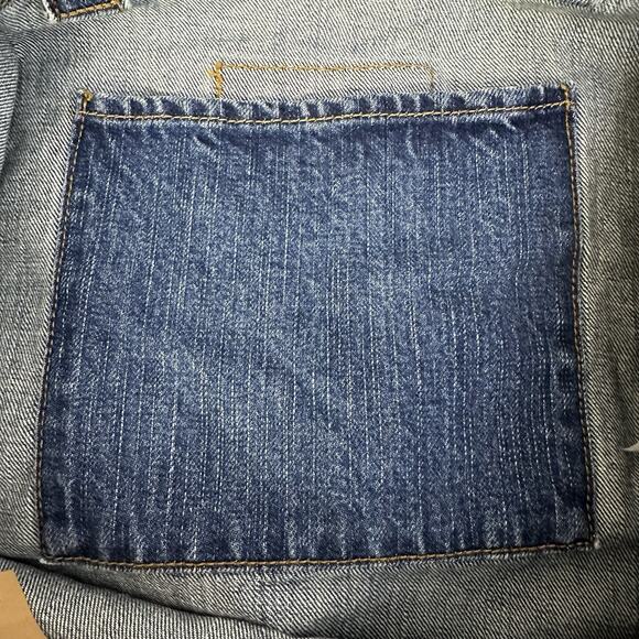 American Eagle Tote Shoulder Bag Distressed Denim New - Picture 7 of 8